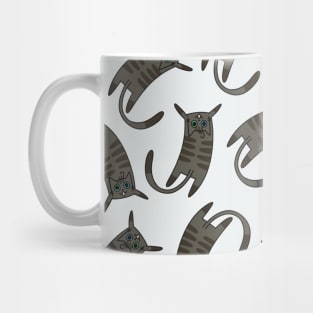 Dark Brown Tabby Cat Pattern Mug